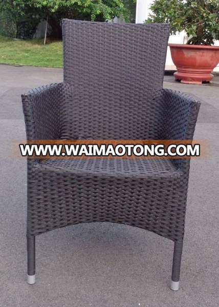 durable quality PVC plastic poly rattan synthetic stack chair outdoor